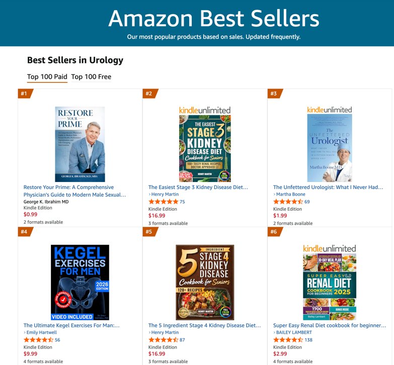 #1 Amazon Bestseller in Urology